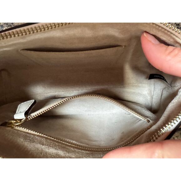 STAUD Kaia Cream Leather Shoulder Bag - - Picture 8 of 9